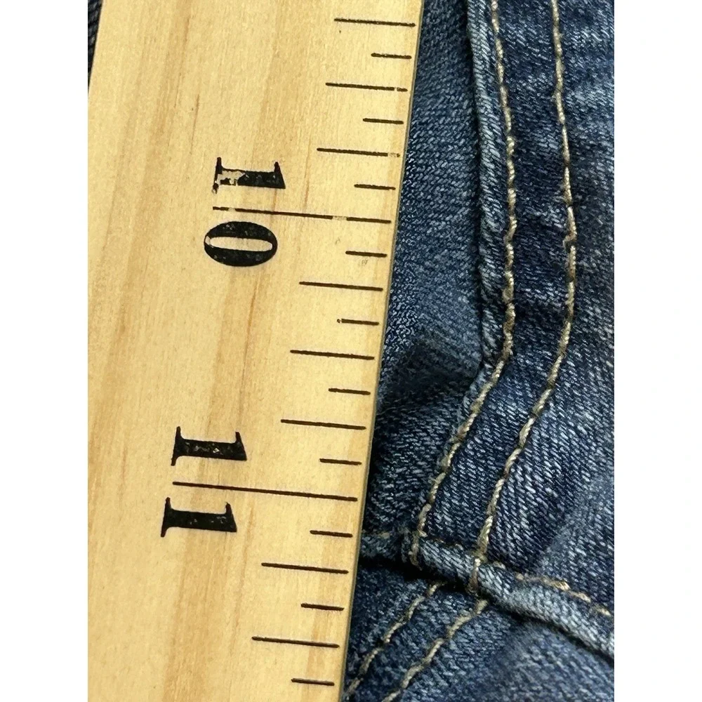 D. Jeans Womens Sz 14 Blue BootCut Slash Pocket High Rise Western Cowgirl Boho